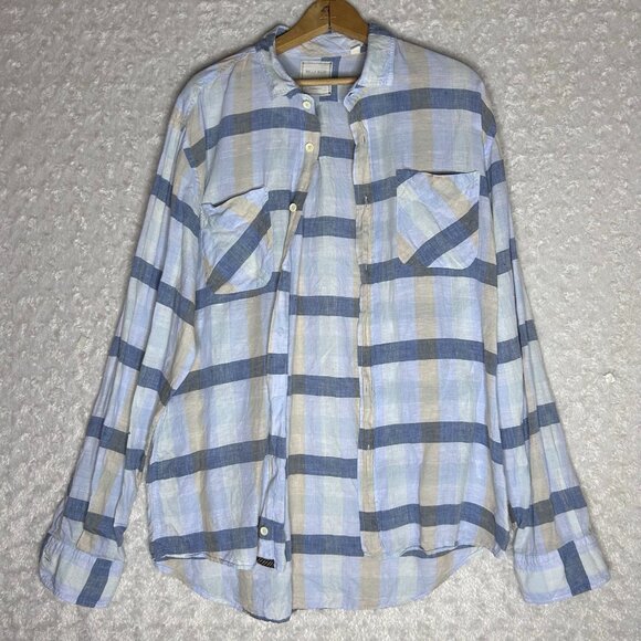 Billy Reid Men's Plaid Button Down Size XL - Picture 1 of 4